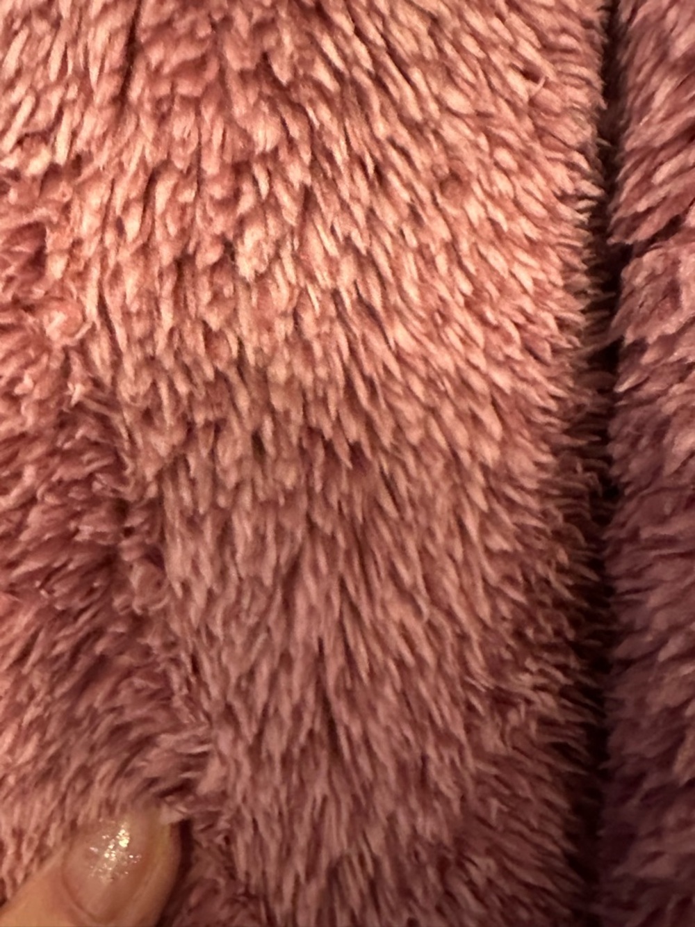 Cozy Women's Plush Zip-Up Jacket in Dusty Rose - Picture 6 of 6